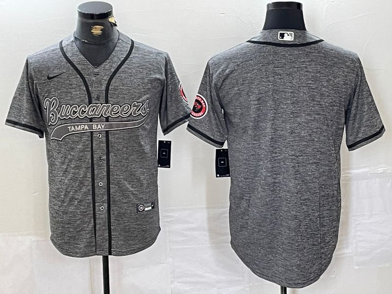 Men Tampa Bay Buccaneers Blank Grey Joint Name 2024 Nike Limited NFL Jersey style 1->tampa bay buccaneers->NFL Jersey
